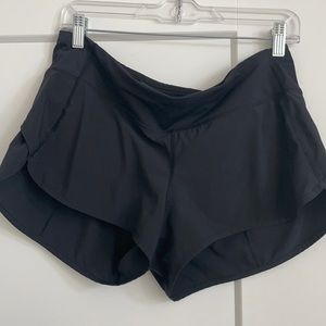 Lululemon Black shorts with lining and zip pocket